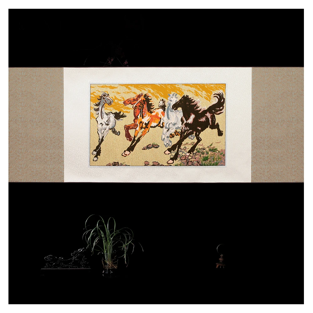 Ancient Traditional Chinese Silk Scroll Painting Wall Art Scroll Silk