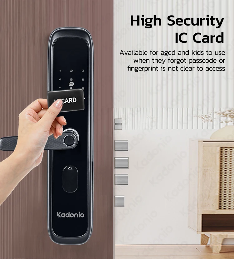 Kadonio Outdoor Biometric Safe Digital 6068 Mortise Aluminium Door ...