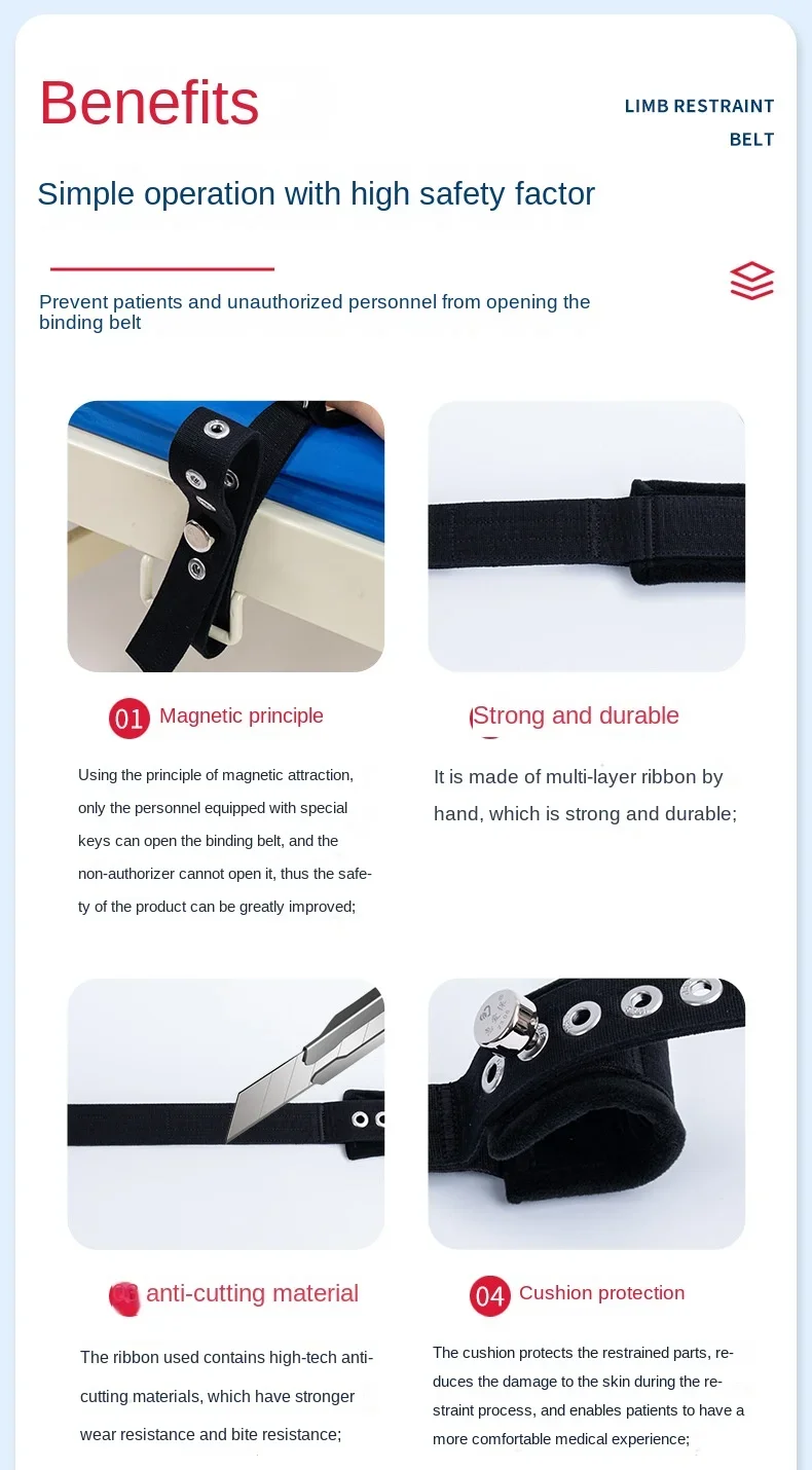 Medical Limb Restraining Straps Standing Restraints Both Hands ...