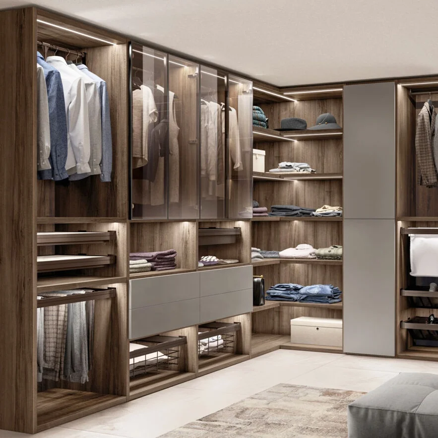 Modern Luxury Glass Pantry Shelving Storage Wardrobe Closets for Bedroom  Furniture - China Wardrobe Closets, Pantry Shelving