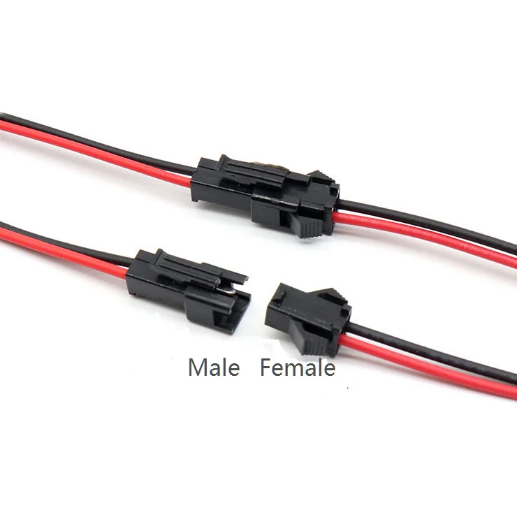 Customized 2 .54mm Male Female Jst Sm Cable Connectors 2 Pin With ...