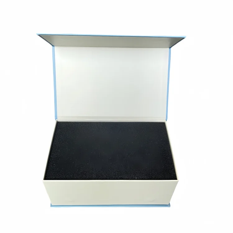 Shenzhen Factory Custom Printed Cardboard Book Shape Bubble Panda Rigid Car Storage Box with Matt Lamination Foam Insert