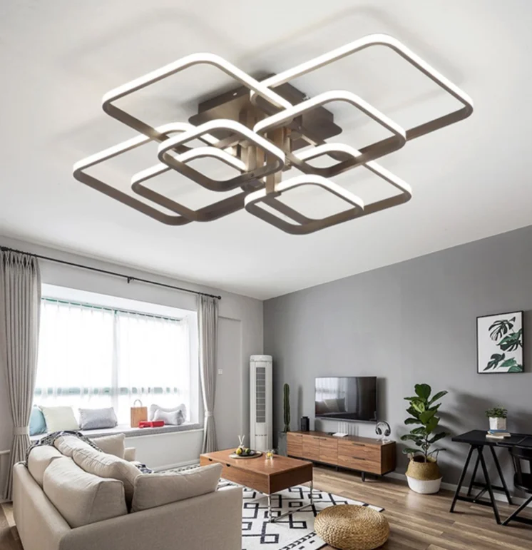 Postmodern Nordic Simple Combination Ceiling Light LED Source White Shade for Study Bedroom Living Room