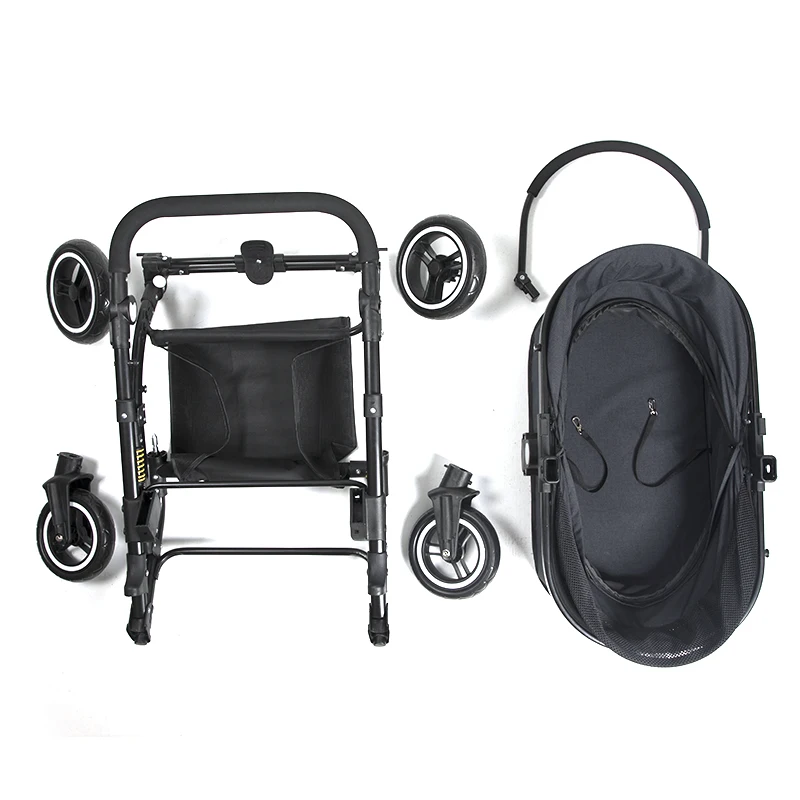 Bello 2023 Travel Carrier Easy One-Hand Fold Luxury Pet Dog Stroller 4  Wheels Lightweight Strollers for Puppy - AliExpress