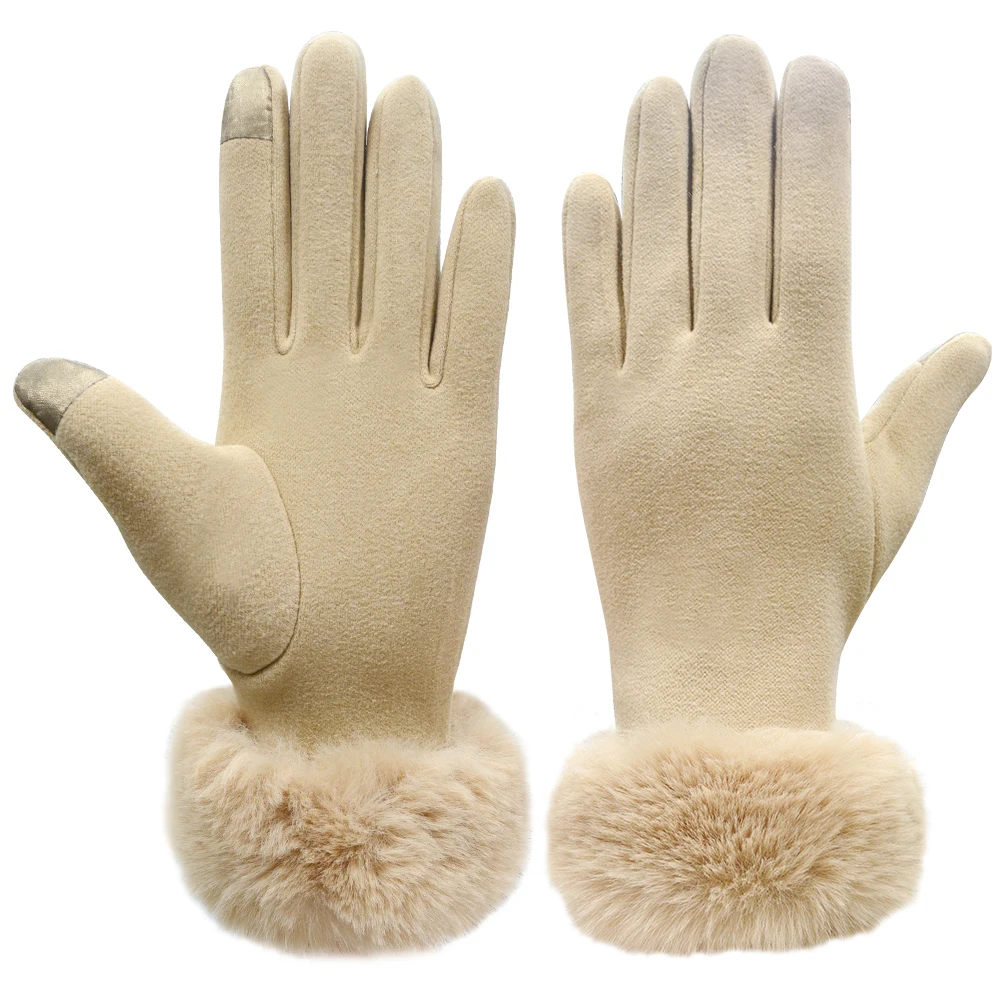 Женские зимние теплые перчатки