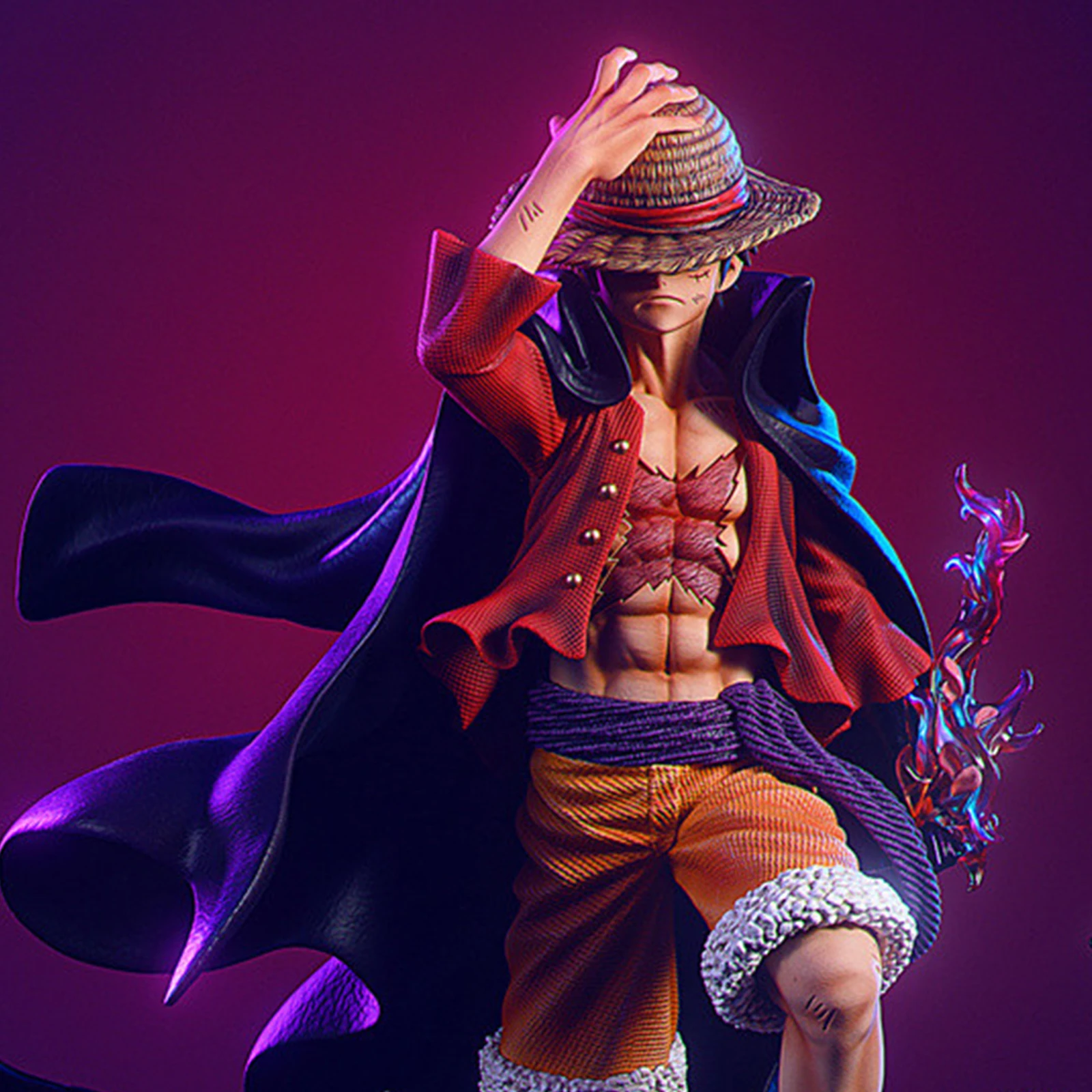 25cm Luffy One Piece Anime Figures Four Emperors Monkey D. Luffy Action Figurine Pvc Anime Toys