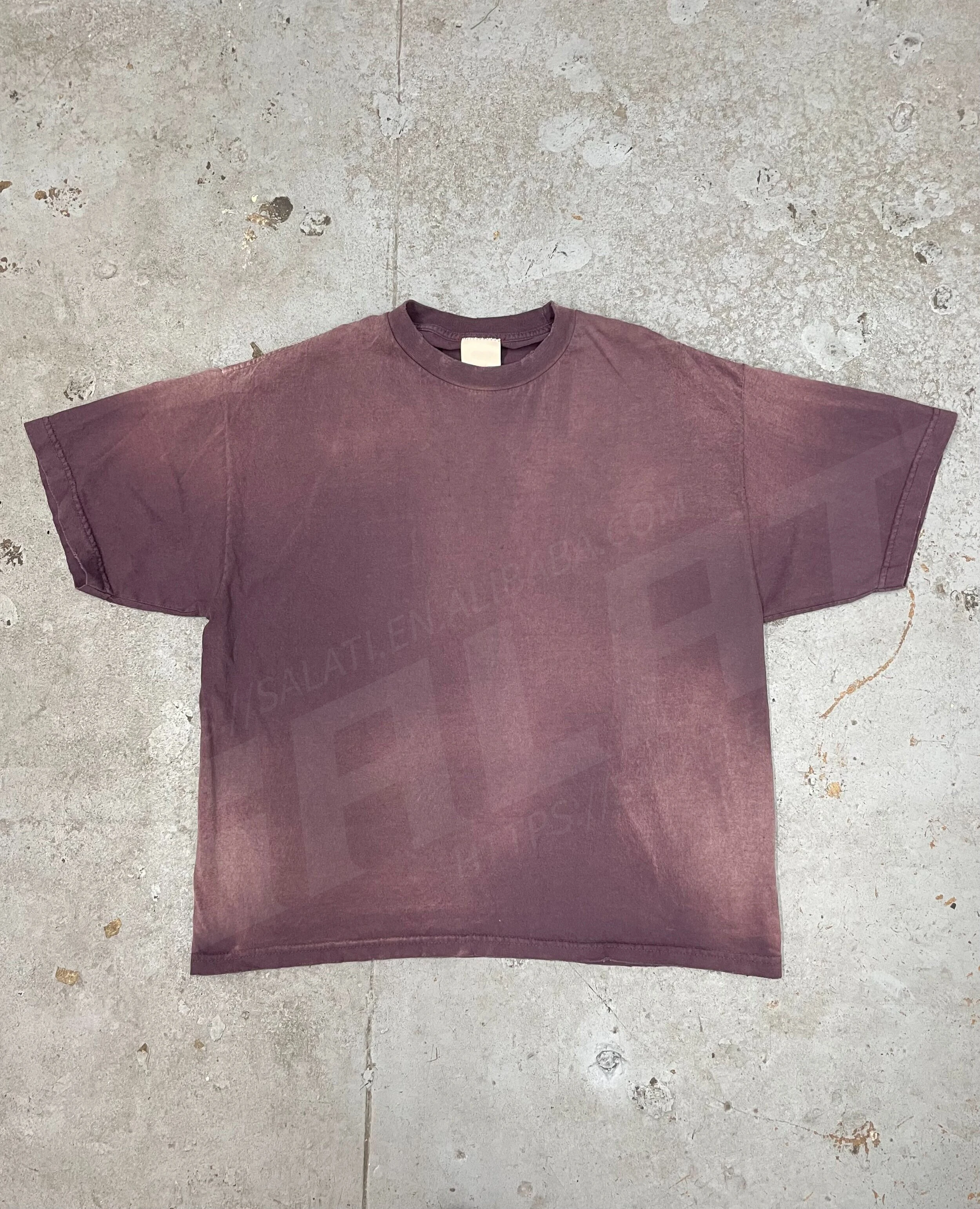 Custom Sun Faded T Shirts 100% Cotton French Plain Streetwear Vintage Distressed Acid Wash Oversized Women Unisex Tshirts Men gallery 12