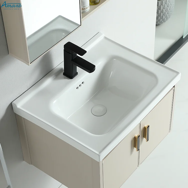 New design wholesale custom two-door modern aluminum furniture wall mounted bathroom cabinet vanity sink manufacture