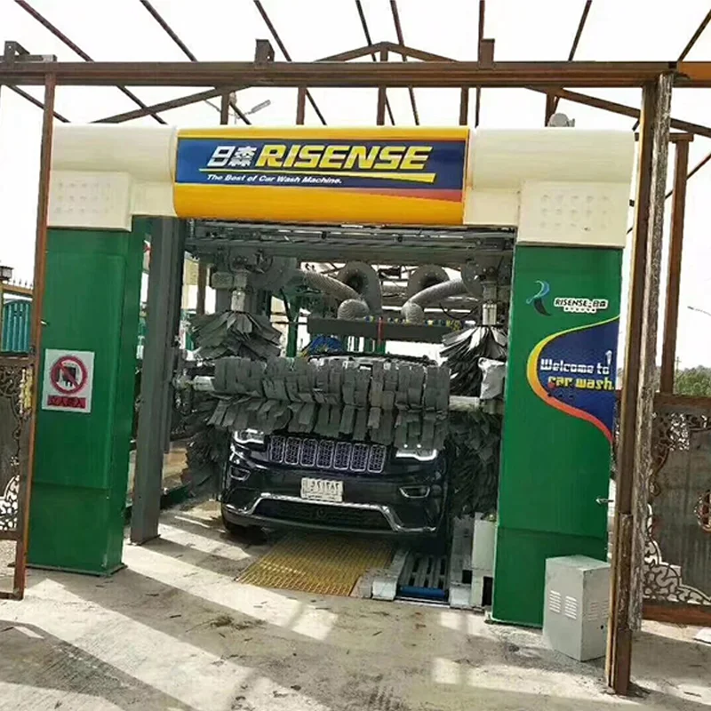 Automatic Tunnel Car Wash Machine High Pressure 14 Brushes With Fully
