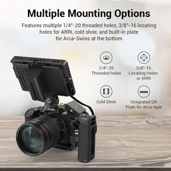 SMALLRIG R5 R5 C R6 Half Cage Camera Half Cage with Cable Clamp for Canon R5 R5 C R6-3656 product image