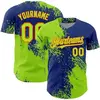 Fluorescent Green and Royal Blue