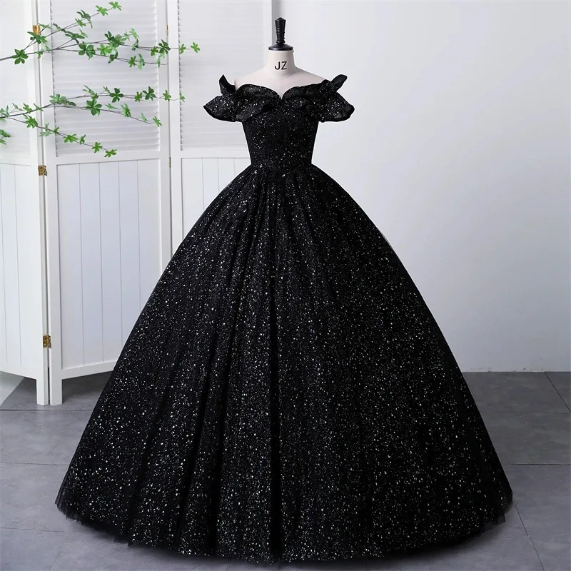 S2364L New High Quality Elegant Black One Shoulder Sequins Korean Style Velvet Single Dress Performance Costume Wedding Dress| Alibaba.com S2364L New High Quality Elegant Black One Shoulder Sequins Korean Style Velvet Single Dress Performance Costume Wedding Dress| Alibaba.com
