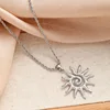 colorful Sun Necklace - Silver