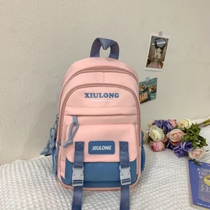 OMASKA Custom Kid School Bags Large Capacity 17 Inch Waterproof Travel Women Student Backpacks