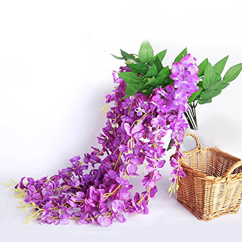 Seven-Color Optional Plastic Artificial Wisteria Wedding Party Favors and Decoration