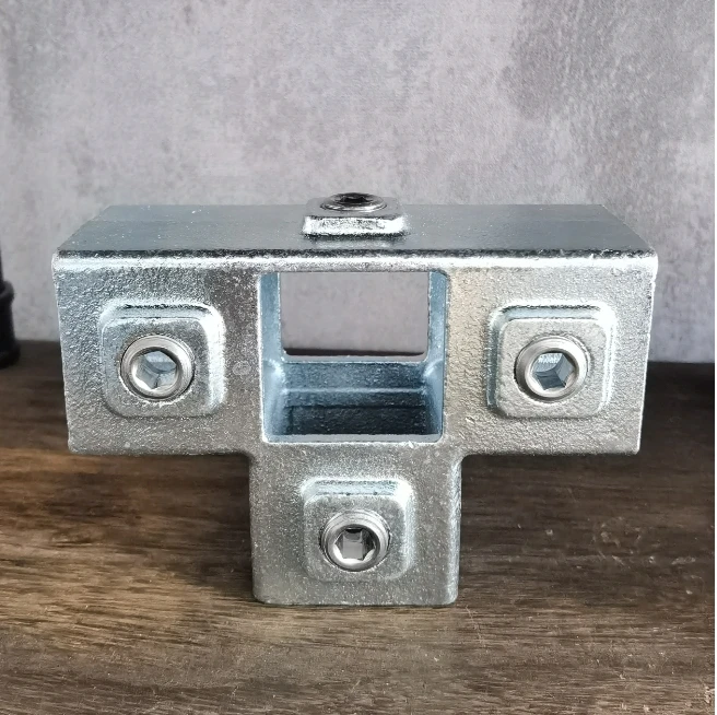 40mm Square Iron Tube Connector Key Clamp Fittings 199F
