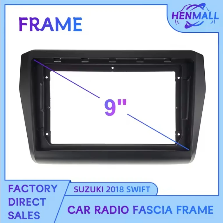 Henmall Car Audio 2din Fascia Frame Adapter for Suzuki Swift 2018
