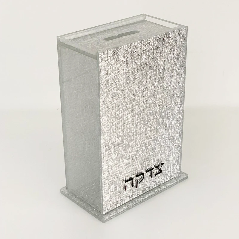Factory Wholesale Acrylic Money Box Piggy Bank Lucite Tzedakah Box For