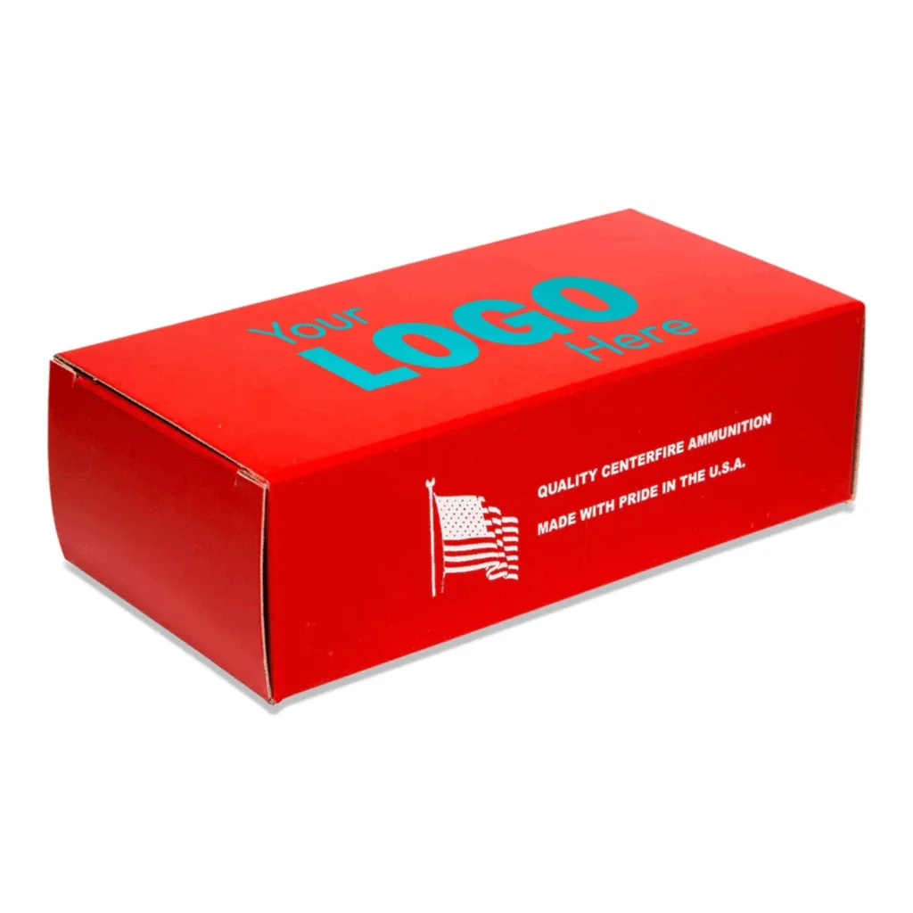 Easy Fold Cardboard Ammunition Magazine Box Custom Printed Paper Packaging for 9mm .223 .222 .300 Ammunition with Tray Combos