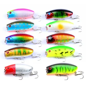 High Quality 60mm 10.4g Mini Bass Popper Lure Cute Fat Vivid Swimbait Bait for Ocean Beach Bottom Rock Fishing 5 Lure Fishing – Soft Lure – view 2