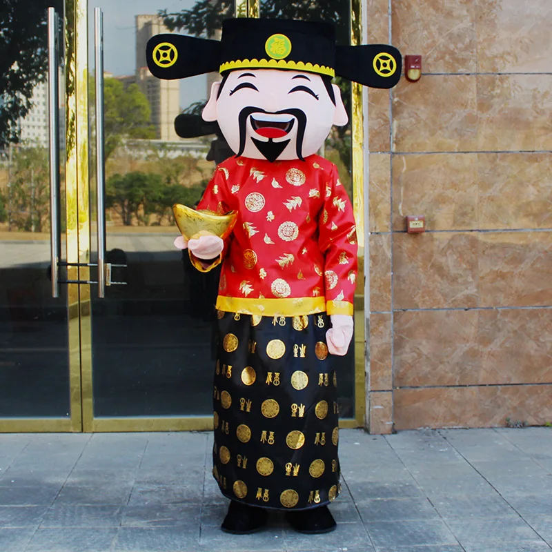 Professional Custom  2024 Chinese New Year God of Fortune Mascot Costume for Dragon Year