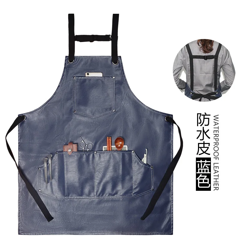 Пользовательский фартук для кофе кухни парикмахера сада хлопка бариста полиуретановый Водонепроницаемый Фартук из искусственной