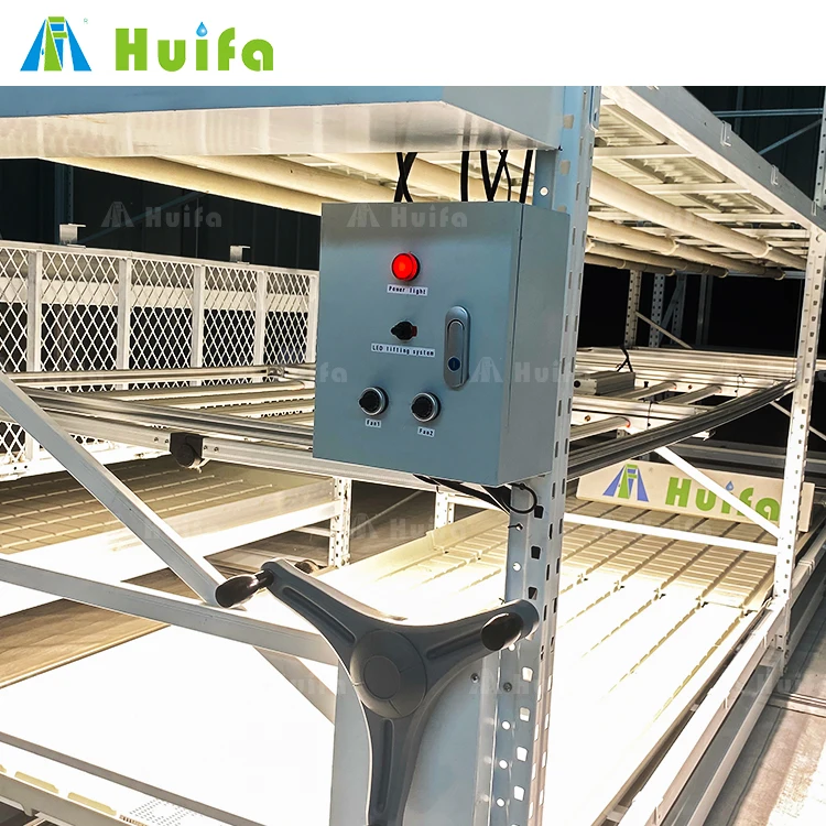 Hydroponic Pot Plant System Vertical Grow Rack Microgreen Growing Racks and Flow Rolling Bench