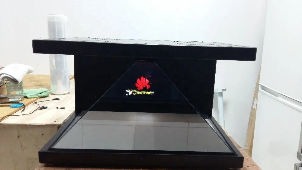 32 Inch 3D Hologram Display for 3D Indoor Advertising,Holographic Display Glass for Pyramid