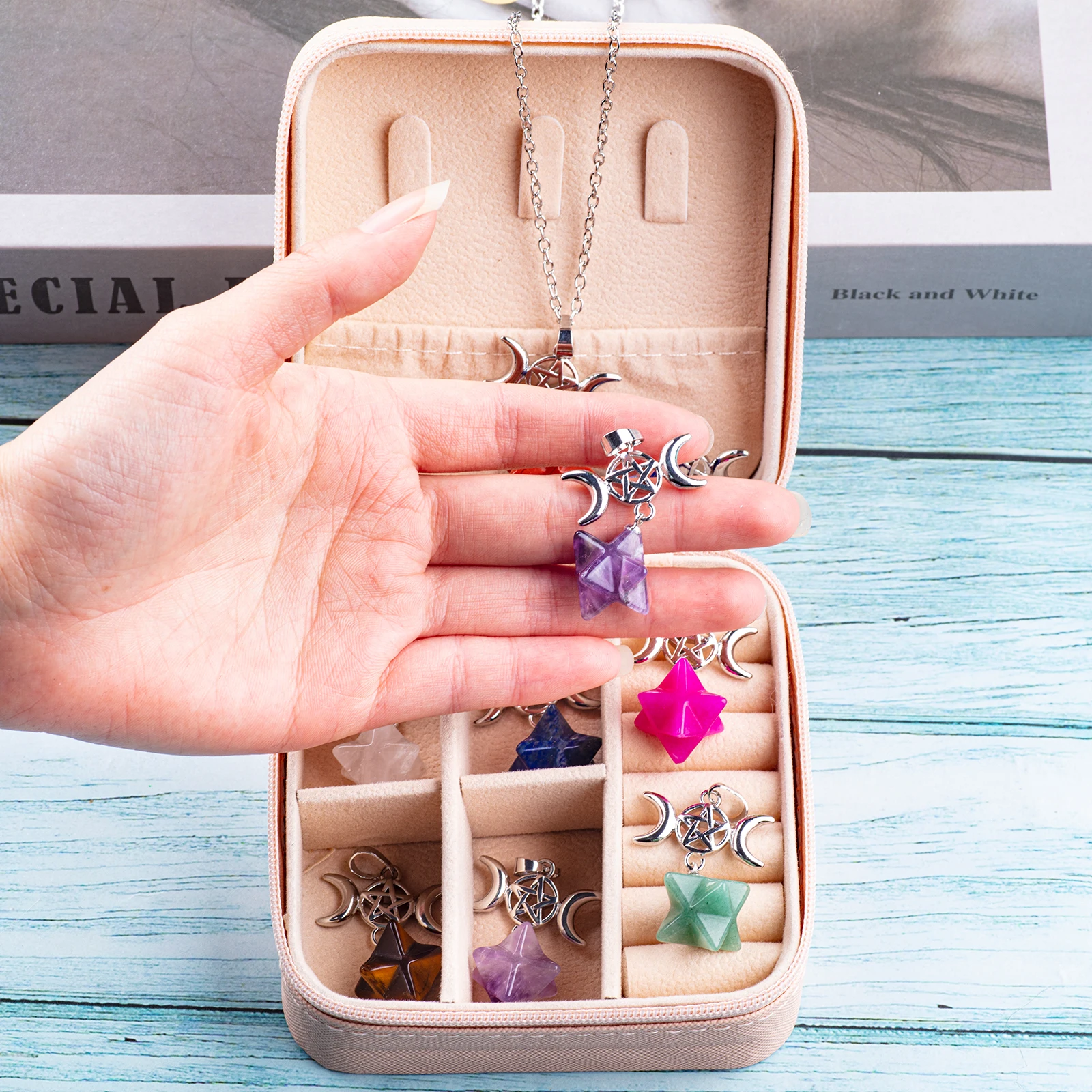 Natural Stone Merkabah Chain Pendulums Natural Stones Healing Wicca