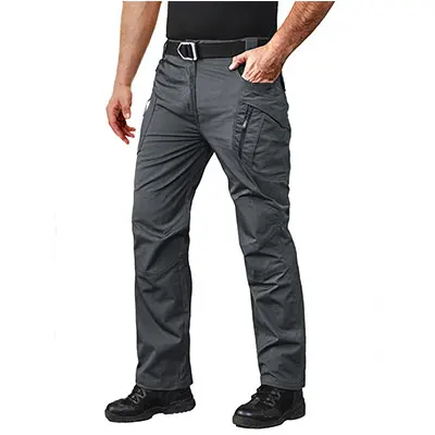 Men Outdoor Soft Shell Pants Waterproof Hiking  Winter Fleece Trousers Hunting Climbing Pants With Zip Pockets