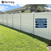 Contemporary Fence Panels Durable Waterproof Modern PVC Fence Privacy House Outdoor Garden Yard Vinyl Fence Factory Price