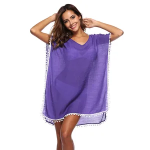 2026 Summer Seaside Knit Sweater and Bikini Swimwear Cover-Up Solid Color 1 Piece Hollow Knitting Beach Wear