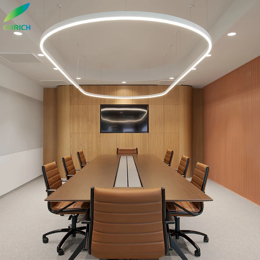 Free Design Aluminum LED Profile Oval Shape Pendant Light