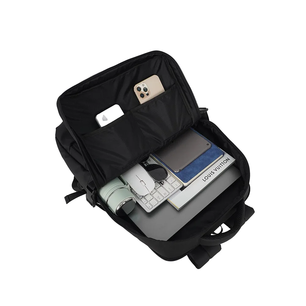 Fashionable Slim Wheeled Laptop Backpack with USB Port New Design Waterproof Business Bag Zipper Closure