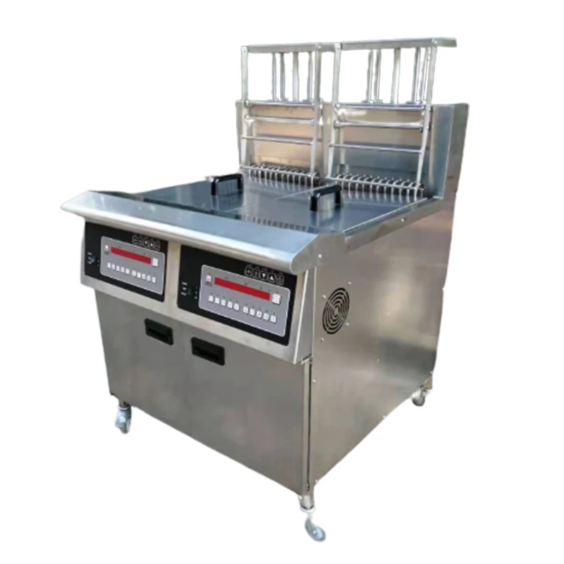 Двойной 2 майка 4 корзины коммерческий газ фритюрницы машина для производства картофельных чипсов типа обжарочная машина для жареной пищи