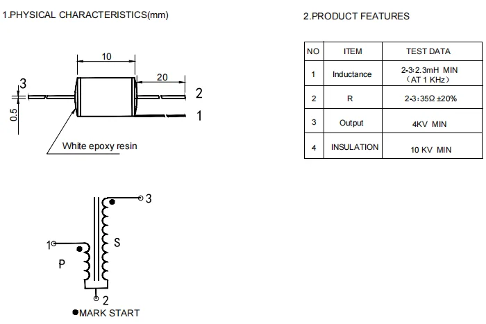 Flash Tube Trigger Transformer Lead Wire Trigger Flash Coil for LED
