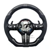 F20/F21/F40+Carbon+Leather+LED+Trim+blue Stitch+Button+Paddle