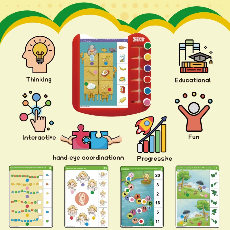 Logic Wisdom Star L1-4 Educational Toys Foster Strong Mathematical Foundations Reasoning Cognitive Skills for Kids 3-7 Years Old