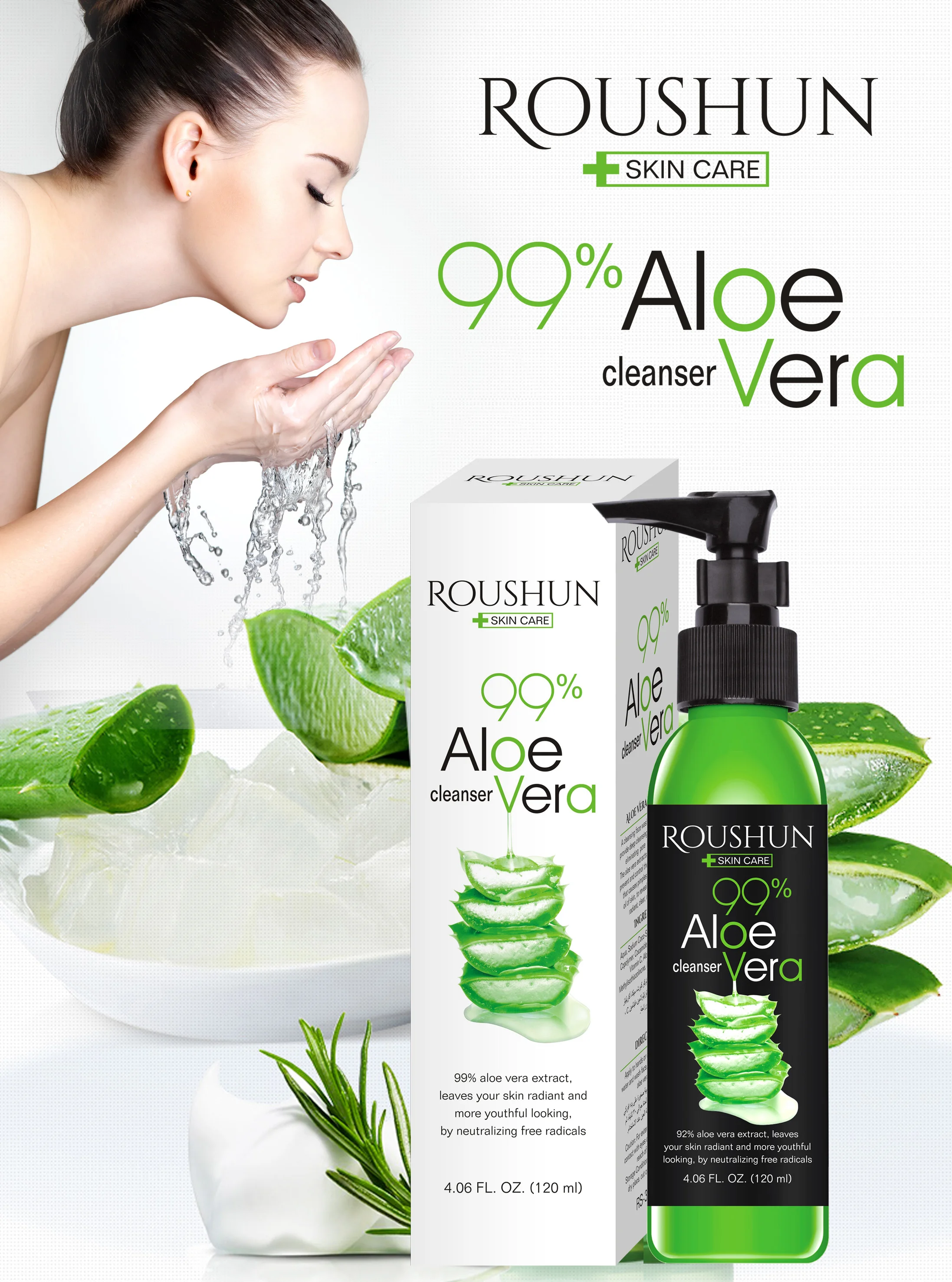 ROUSHUN VITAMIN C CLEANSER BRIGHTENING CLEANSER WITH 8 TIMES ANTIOXIDANT PROTECTION Face Wash