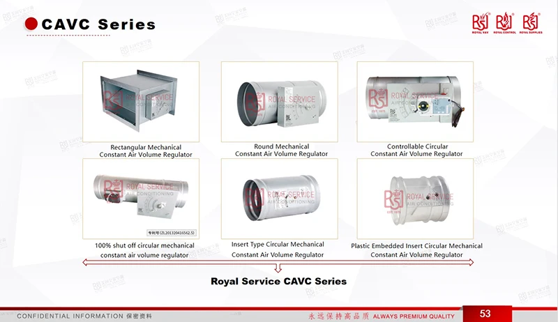 Royal HVAC Air Conditioner Cav Airflow Regulator Mechanical Air Duct Volume Damper Ventilo for Ftx Ventelation Systems