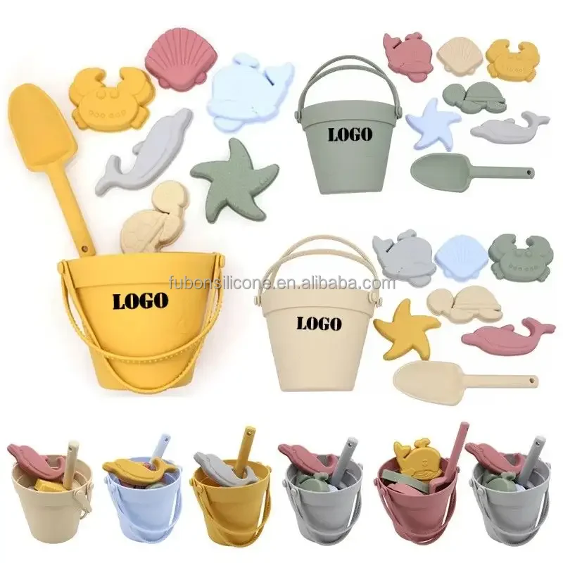 Fubon Silicone Custom Beach Bucket Children's Toys Shovel Seaside ...