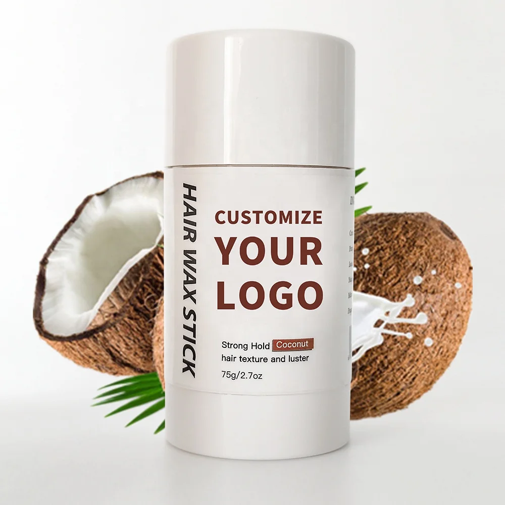 Ready to Ship Private Label Custom Logo Strong Hold No Greasy Coconut Hair Wax Slick Stick