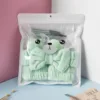 Green-13-piece makeup egg set with zipper bag