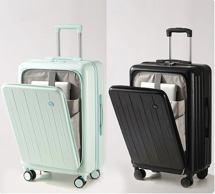 Front Opening Suitcase Expandable Female Small 20 Inch Boarding ...