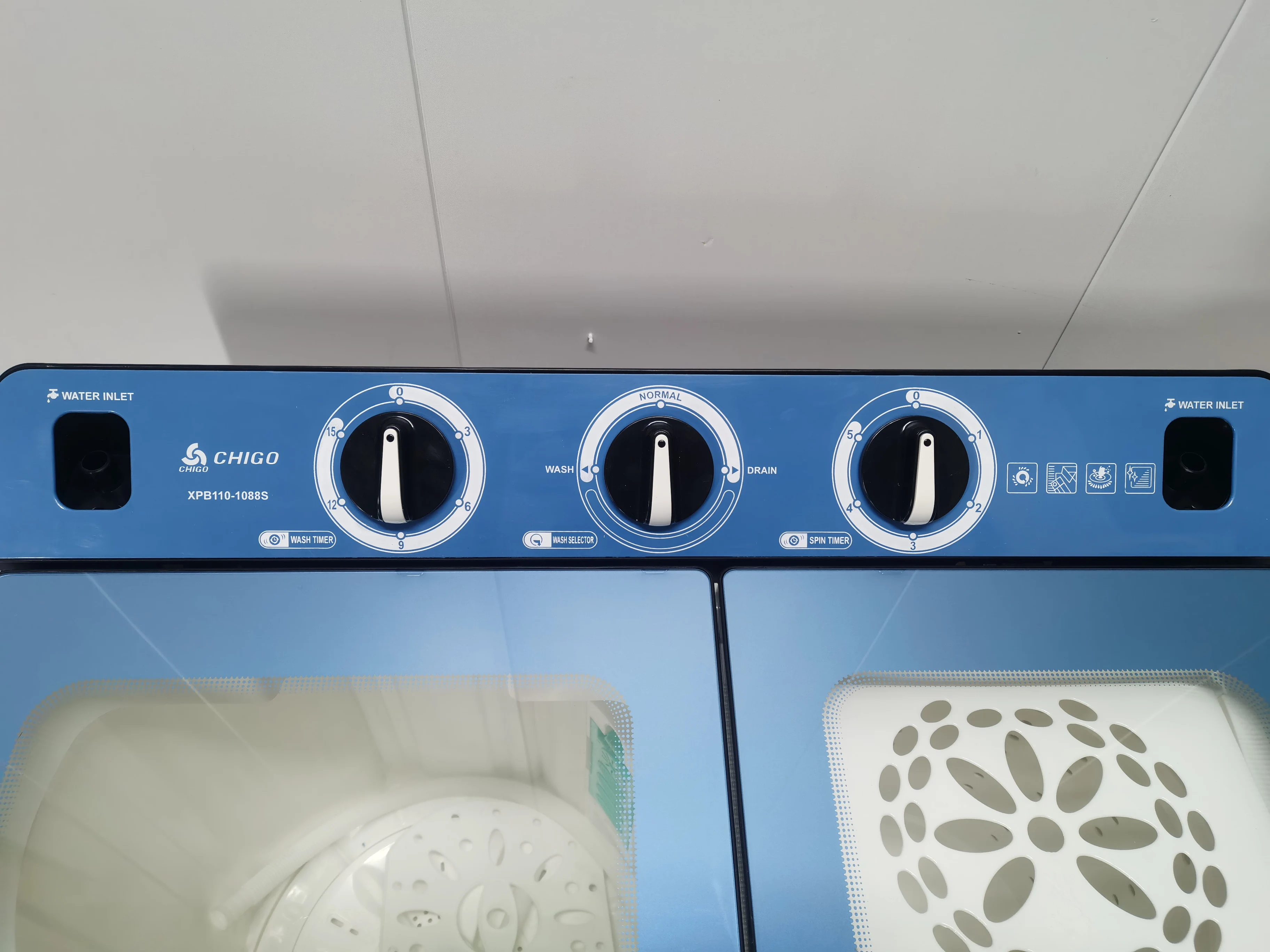 ダブルタブ半自動洗濯機12kg家庭用洗濯機独立大容量ステンレス鋼ツイン 