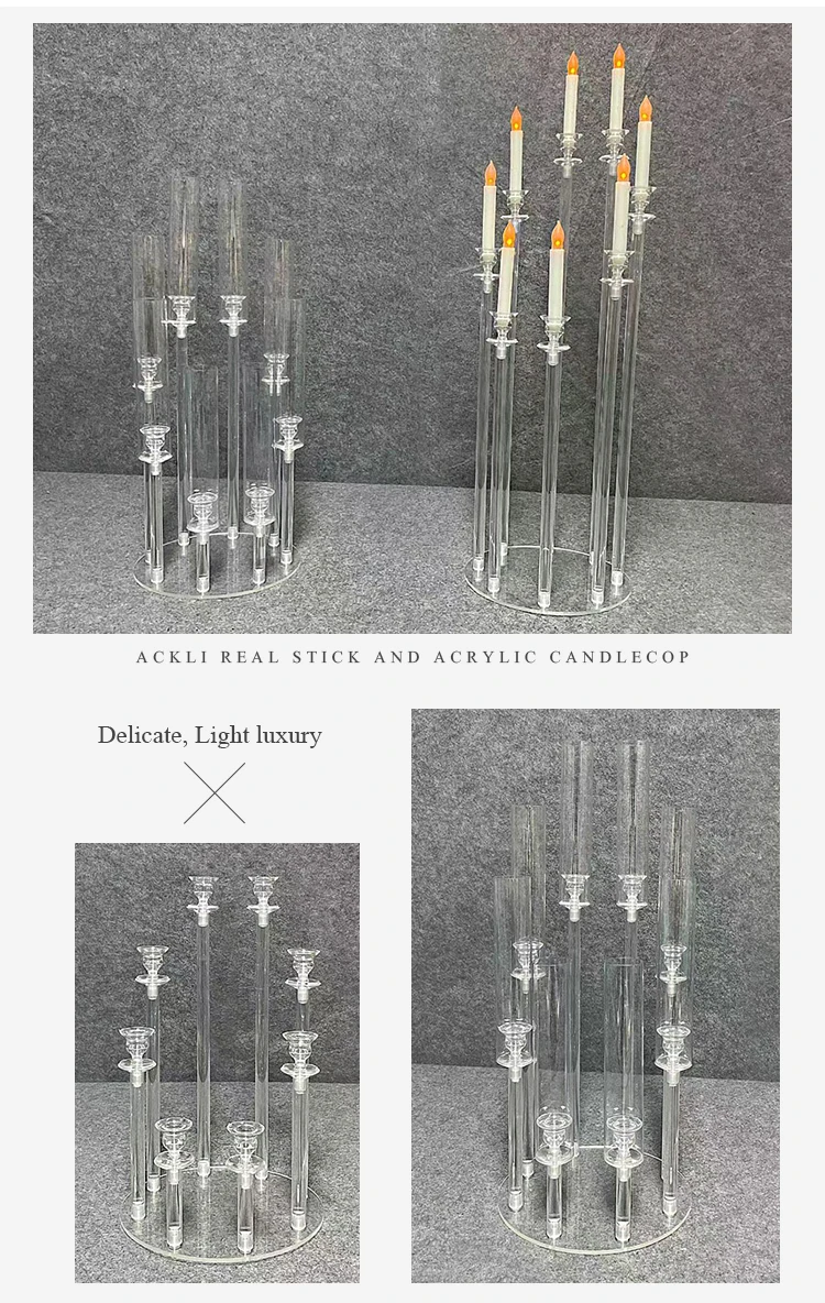 Simple Modern Acrylic Candle Holder Candlesticks For Wedding Decoration