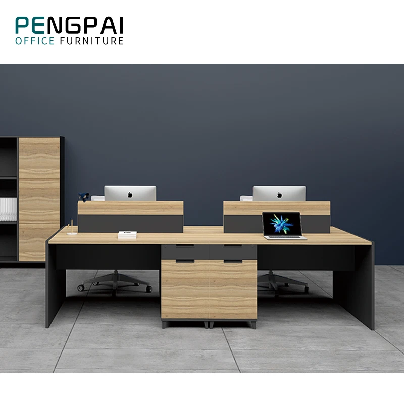 
 Современный дизайн PENGPAI, офисная Рабочая станция на 4 персоны, мебель, Рабочий стол  