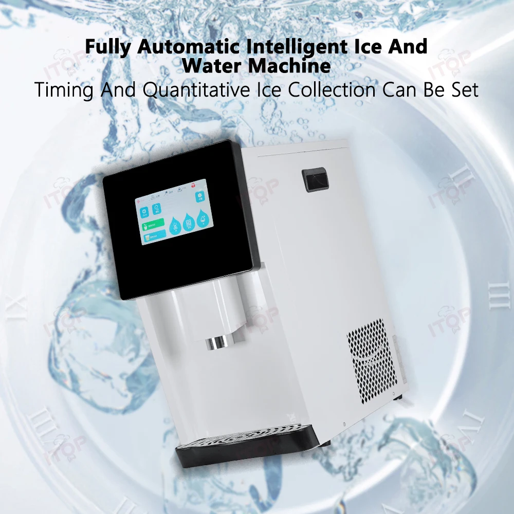 Low Energy Nugget Ice Machine Water Dispenser and Ice Dispenser Granular Ice Maker for Home and Office
