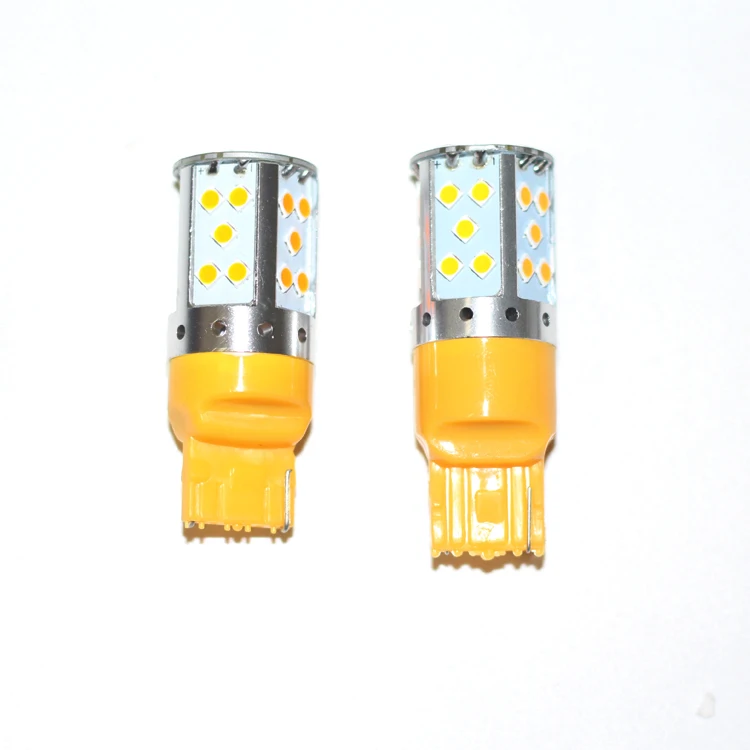 1PCS Error Free Amber Yellow 35-SMD BA15S 3030 LED Bulb For Turn Signal Lights