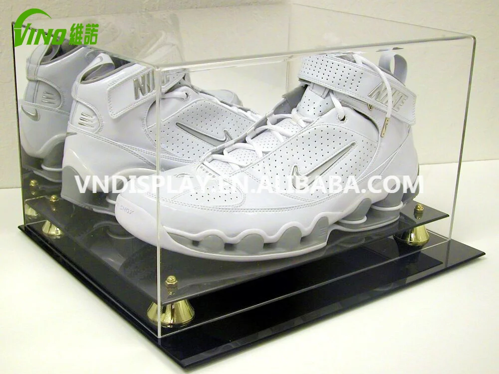 Customized Acrylic Shoe Box Bolt Inserting Type clear Sneaker Box with Lid Wall Storage case Shoe Wall Mounted